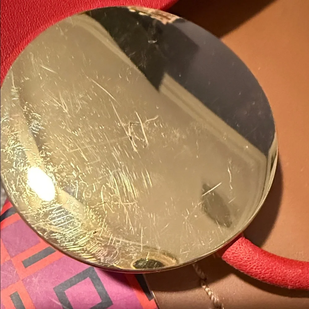 Tory Burch Red and Gold Sandals - Picture 7 of 7